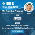 Free Webinar :   An Overview of IEEE Publication Process of research